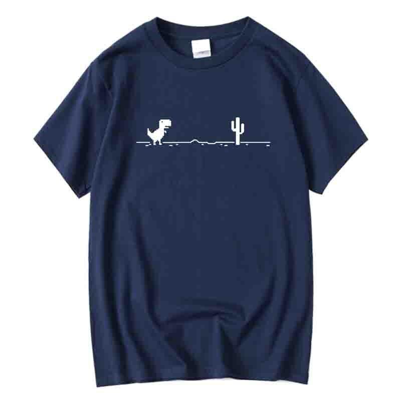 

Men s High Quality 100%Cotton Funny Dinosaur Print T Shirt Loose O-neck Summer Cool Men Tshirt Short Sleeve T-shirt Male Tee Top 4XL
