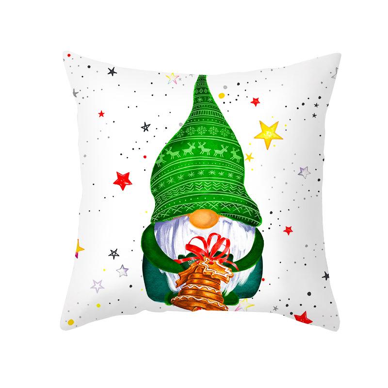 Christmas Decoration Dwarf Print Pattern Cushion Cover Home Living Room Sofa Decoration Throw Pillow Cover