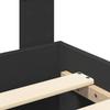 Storage Bed Frame with Headboard Black 140 X 190 Cm Particleboard