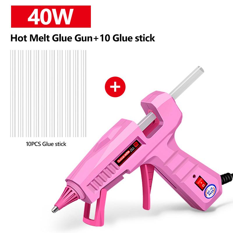 20W/60W/100W Heißklebepistole und 7mm Klebestift Mini-Pistole Thermoelektrisches Temperatur-Reparaturwerkzeug DIY Kostenloser Heißklebestift