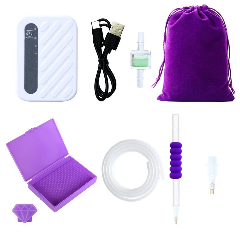 DIY Craft Vacuum Diamond Painting Pen Kits Long-lasting and Stable Embroidery Electric Diamond Art Painting Pen with Storage Bag