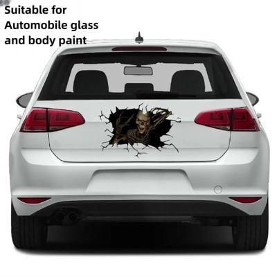 3D Funny Car Stickers Durable Vinyl Decals for Halloween Pranks Bike Window Home Party Decor