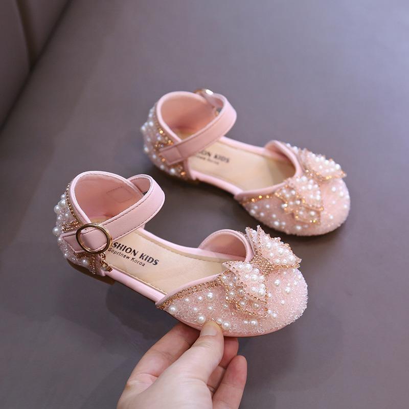 Girls' Pearl Soft-Sole Sandals Children's Princess Shoes for Toddlers & Youth Shoes for Girls Cute Girls Shoes