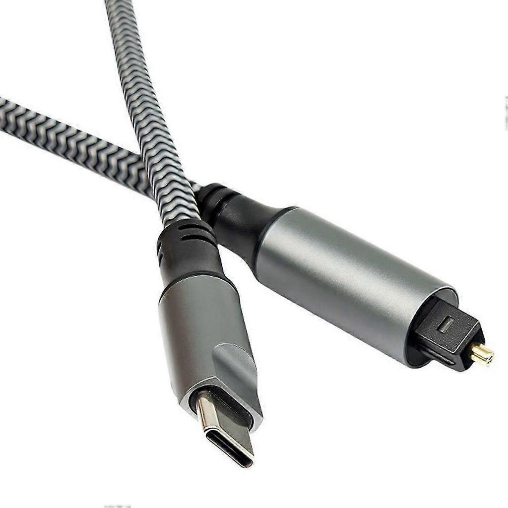 Adaptor Sunet Optic USB C Male la TOSLINK Male Convertor Digital USB-C la SPDIF pentru Conexiune Computer Laptop