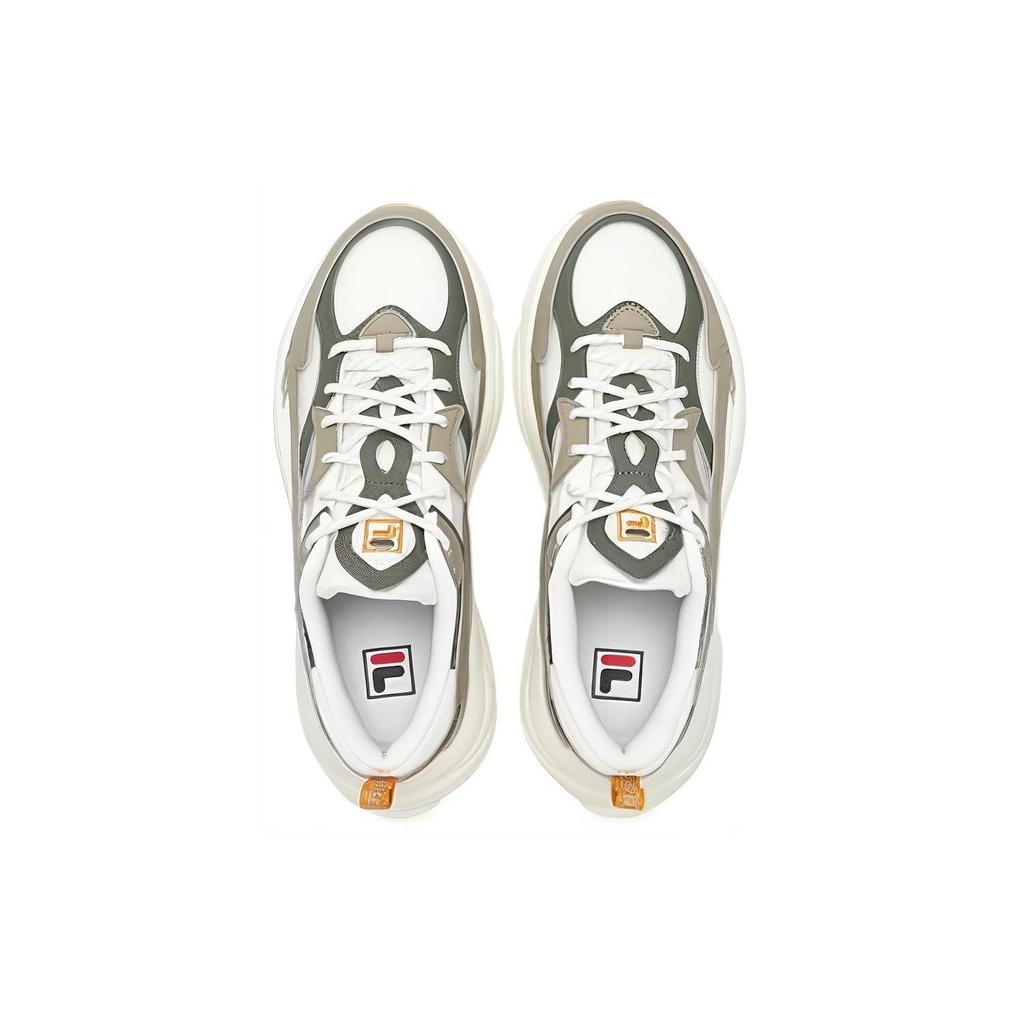 FILA Mars 1S Comfortable Versatile Shock Absorbing Wear Resistant Breathable Rebound Low Top Casual Shoes Men sneaker White Green F12M422107FCA