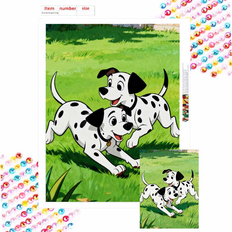 Disney 101 Dalmatians diamond art painting kit 5D handmade diy diamond painting, home wall decoration