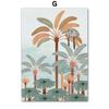 Tropical Jungle Animal Tree Giraffe Elephant Lion Boho Posters And Prints Wall Art Canvas Painting Picture for Living Room Decor
