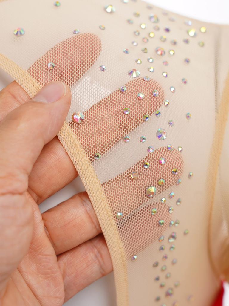 Dívčí kostým na krasobruslení Lyrický Balet Taneční Výstřih Šaty na zádech Třpytivé kamínky Moderní Lyrické Dancewear