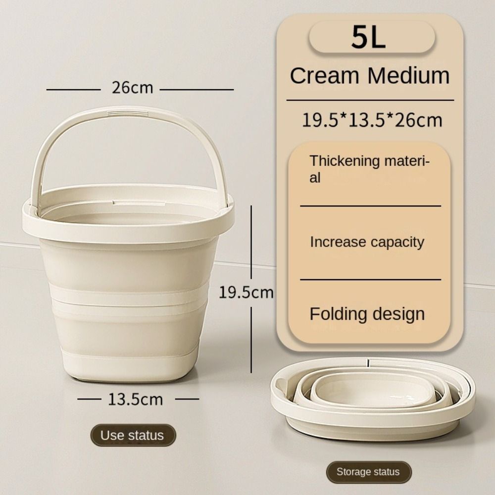5/10L Foot Soaking Bucket Space-Saving Outdoor Fishing Bucket Collapsible Wash Basin  Household