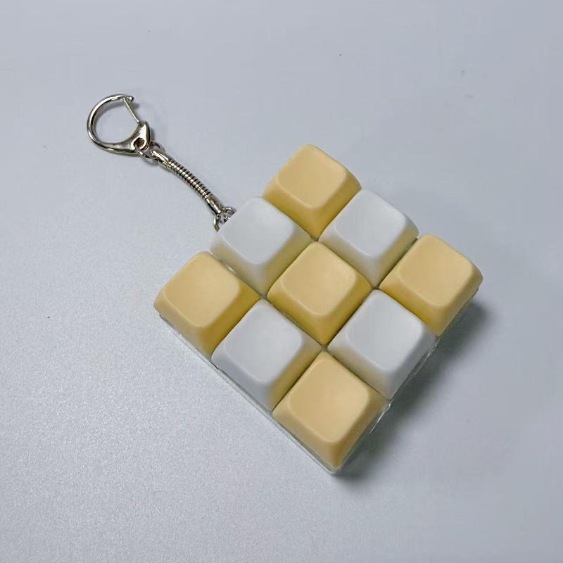 Nová klíčenka Fidget DIY Klávesnice Fidget Klíčenka Klíče Tlačítko Úleva od stresu Prst Klávesnice Krytka 9Klíčů Zkrácení času Klikací hračka