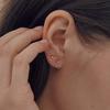 [Worn by Actress Kim Si-a][3rd Reorder] 925 Silver Flare Mini Pebble Earrings