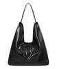 Mucent [Free Pouch] Cats Double Line Eyelet Leather Shoulder Bag Unisex