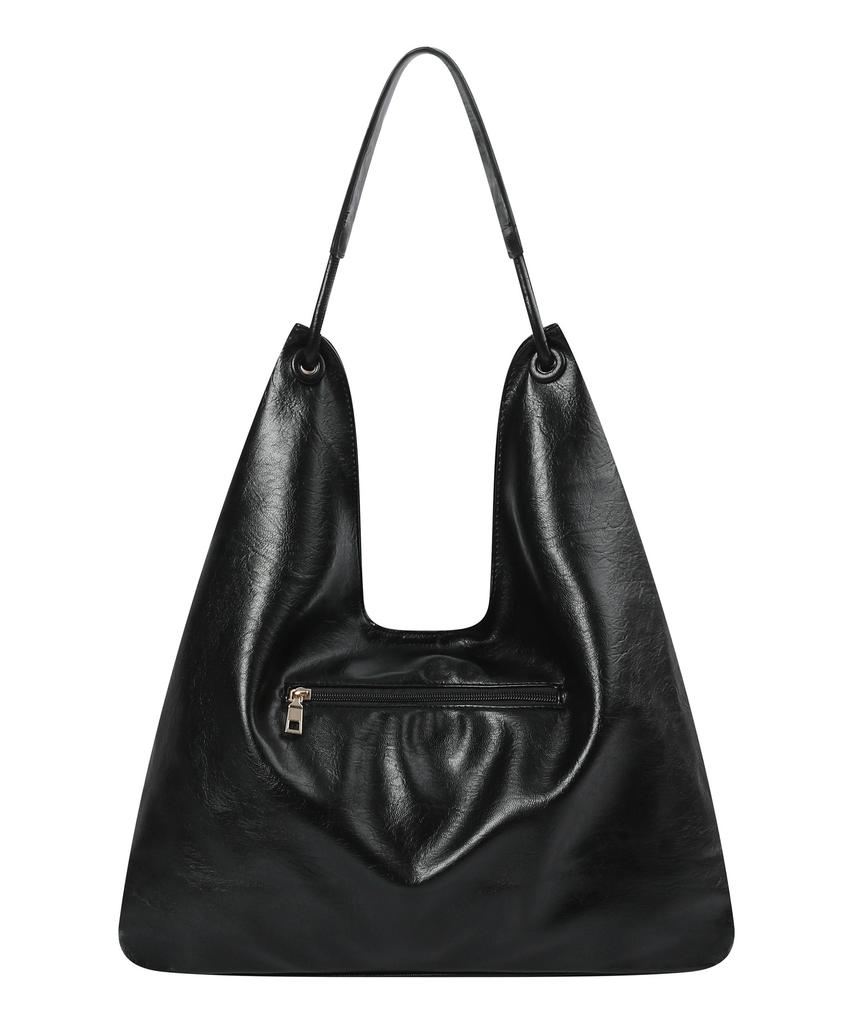 Mucent [Free Pouch] Cats Double Line Eyelet Leather Shoulder Bag Unisex