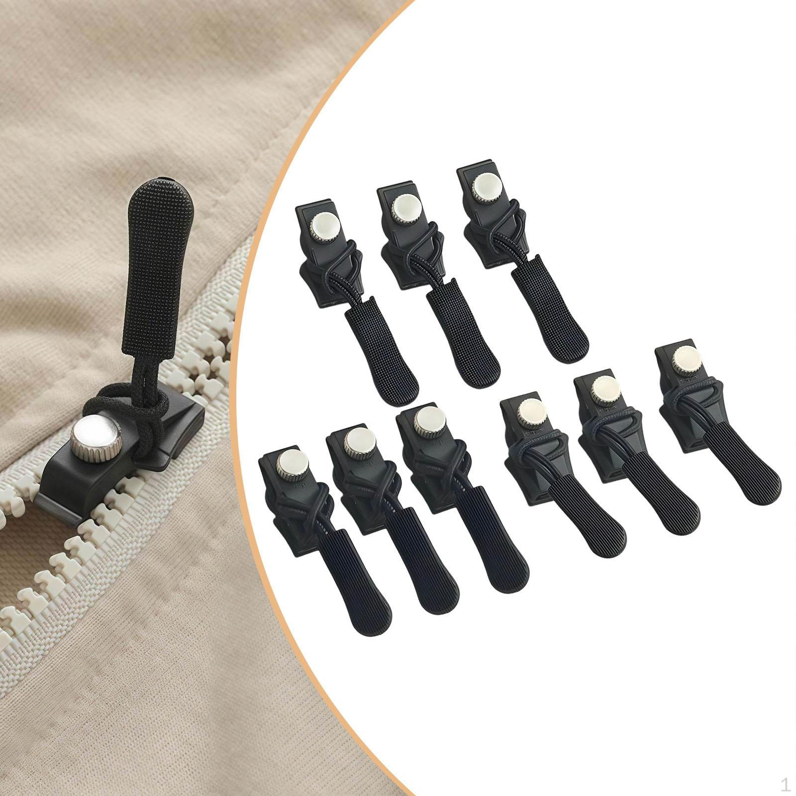 9x Набор для ремонта молнии Головки молнии Быстрая установка Съемные Не шить Замена Пулеры для палатки