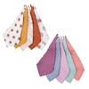HappyFlute 30*30CM 5PCS Set Hangable Super Absorbent Bamboo Cotton Towel Design For Home Or Travel Use Baby Bibs&Cleanning Wipe