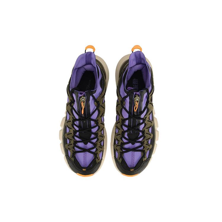 New LiNing Essence 2.3 Cushioning Anti Slip And Wear Resistant High Top Vintage Basketball Shoes Women's Purple Black AGBP072-4