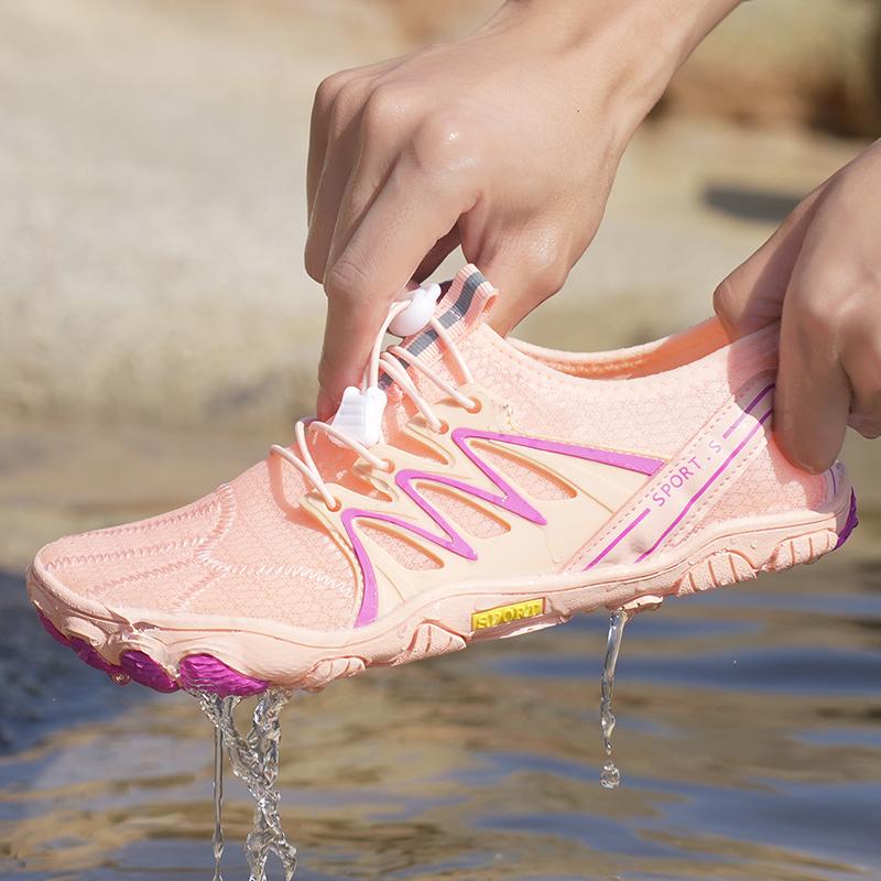 Schnelltrocknende Strandwatschuhe Unisex Atmungsaktive Wassersport-Schuhe Rutschfeste Weiche Sohle Wasserschuhe zum Surfen Angeln