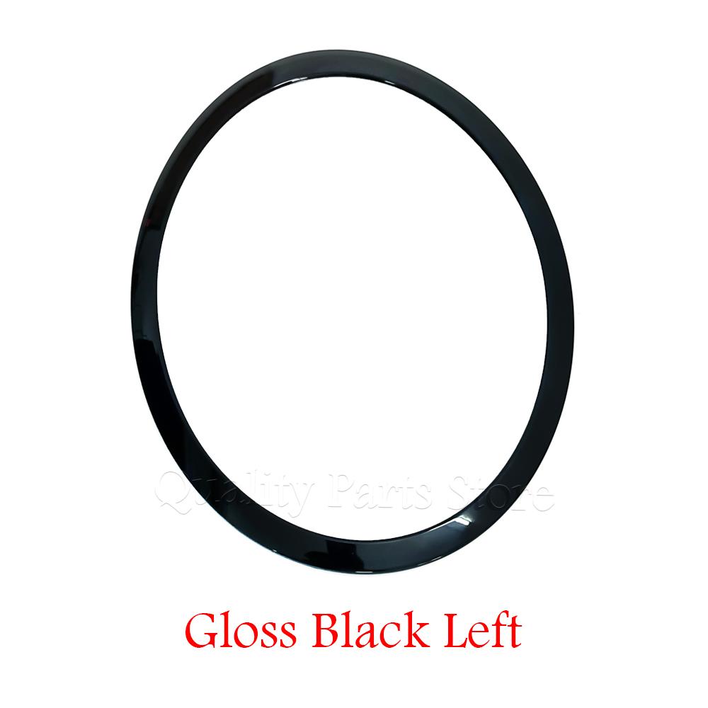 NEW For Cooper F55 F56 F57 2014-2021 Gloss Black/Silver Plated Headlight Ring Bezel Trim Surround Cover 51137300631 51137300632 Gloss Black Left