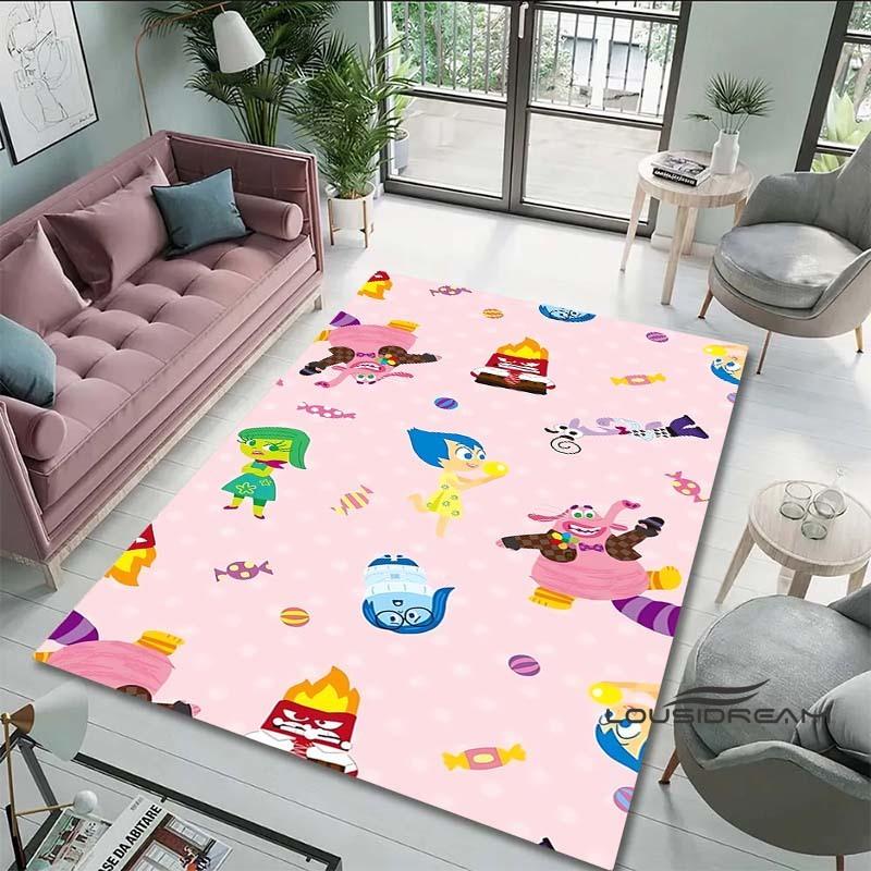 

Inside Out 2 Cartoon Print Rug, Bedroom/living Room Mat, Large-area Home Decoration, Non-slip Mat. Living Room Carpet 60x90cm