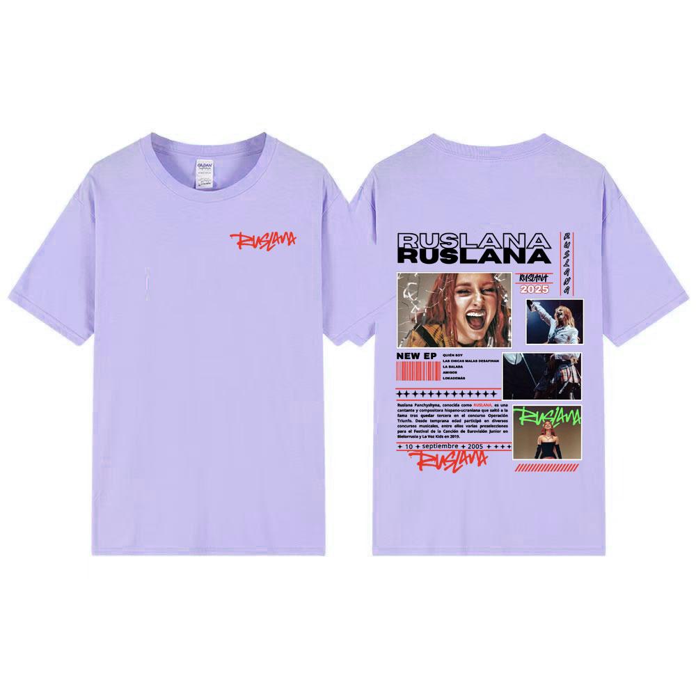 Singer Ruslana Album Tour 2025 Merch T Shirts Men Women's Clothing Fashion Aesthetic Gothic T-shirt Hip Hop Casual Cotton TShirt