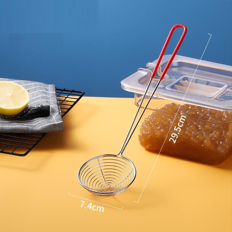 Tapioca Pearl Scooper Pearl Strainer Boba Strainer Stainless Steel Milktea Supplies Steel Kitchen Hanging Utensil