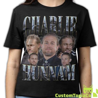 CHARLIE HUNNAM Shirt, Charlie Hunnam Homage Tshirt, Charlie Hunnam Vintage T-Shirt, Charlie Hunnam 90s Bootleg Shirt