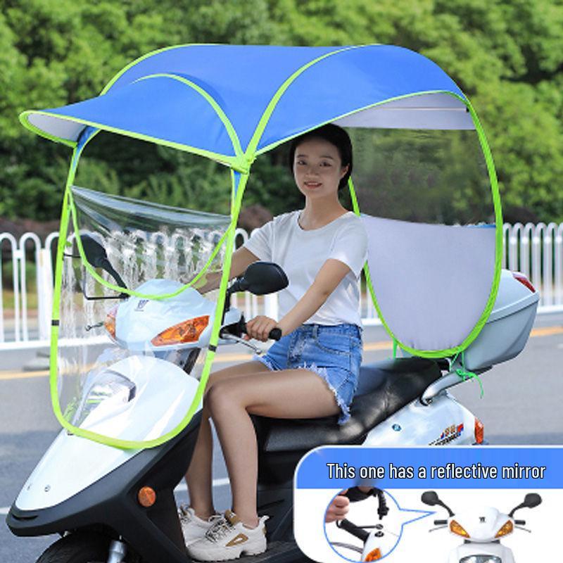 Collapsible Windproof Sunshade for Electric Cars & Motorcycles