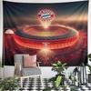FC Bayern Munchen Allianz Arena Stadium Glowing Red Sunset Wall Tapestry Football Fan Decor for Man Cave Gift