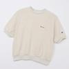 crew neck sweatshirt with casual [Champion] Short-sleeved one-point embroidery, women's wear, CW-D006-810-M