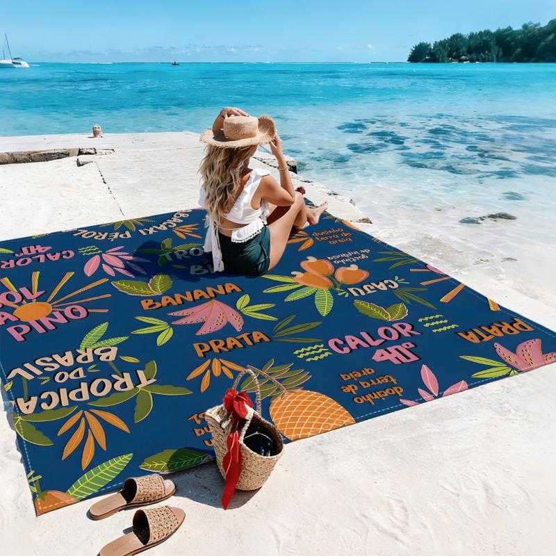 1pc Beach Blanket Waterproof Sandproof Oversized Large Beach Mat Quick Drying&Compact&Lightweight Picnic Mat Vacation Essentials