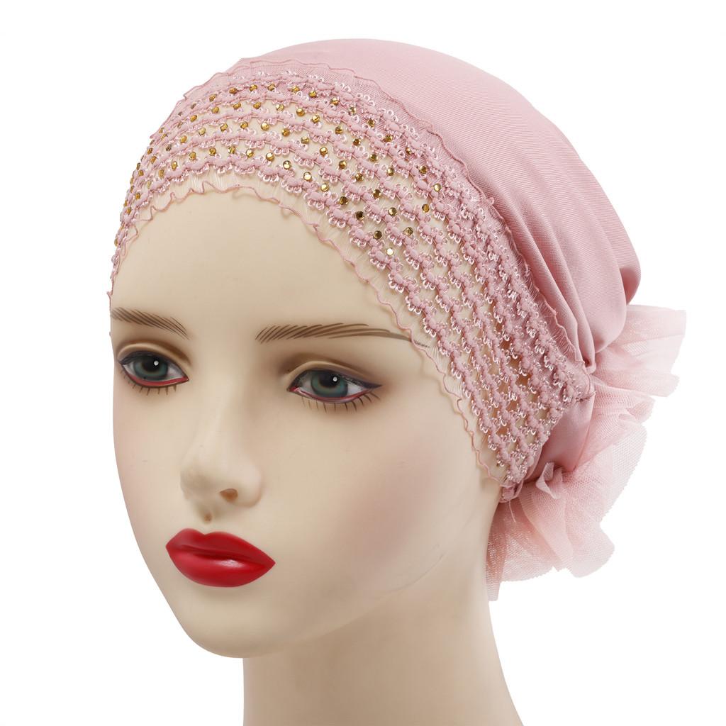 Plain Color Silk Cotton Head Cover With Sunshade And Elastic Band For Casual Wear
