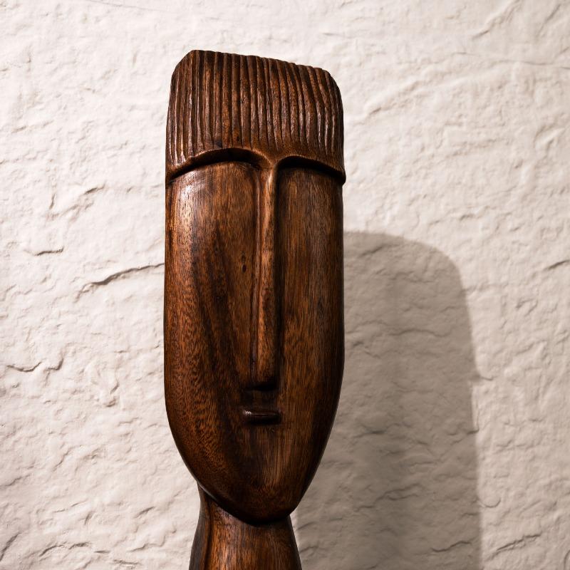 Creative Face Figurines Living Room Desktop Figurines Bedroom Wood Grain Decor Ornaments Modern Home Decoration Accessories