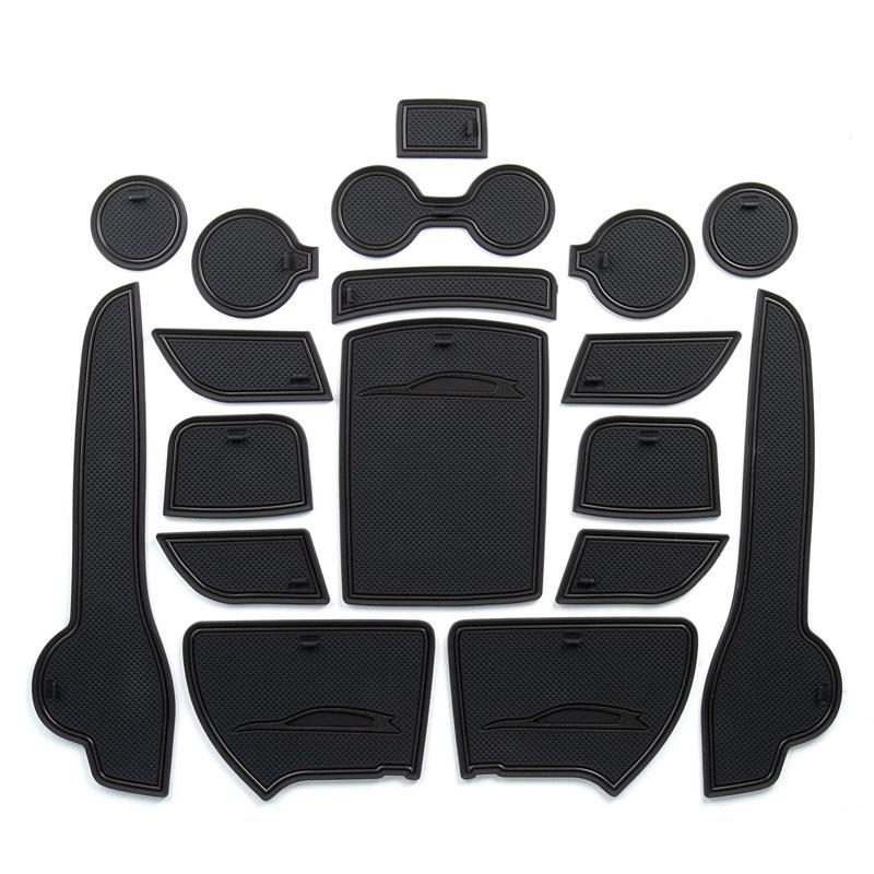 For 2016-2019 SPORTAGE Door Slot Mat Modified Armrest Box Storage Box Anti-Slip Mat Dust Resistant Mat