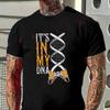 IT'S IN MY DNA Design Motorcycle T-Shirt Men's Casual Short Sleeve Tshirt Tops Tee