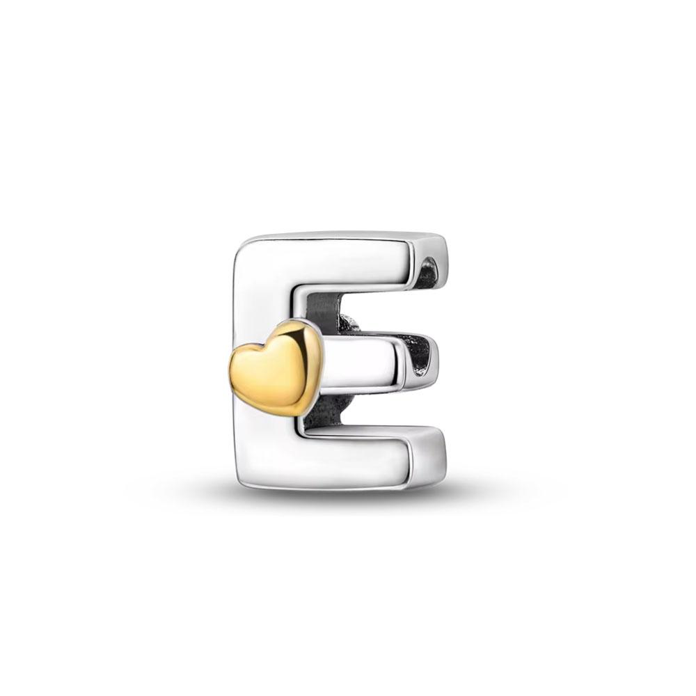 Letter With Gold Color Heart Charms Copper Pedant Bead Diy Jewelry Fit Bracelet Necklace Gift European Party