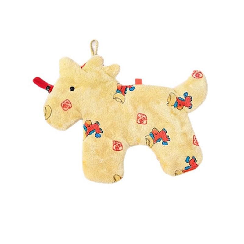 

Cartoon Horse Hand Towel Thickened Coral Fleece Absorbent Kitchen Wipes Home Bathroom Decor for Chinese New Year