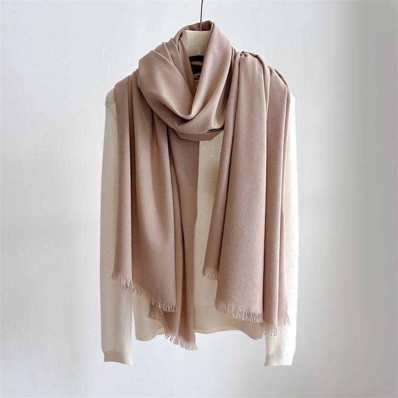 Fashion Winter Cashmere Scarf For Women Warm Solid Color Wraps Shawls Bandana Foulard Neckerchief Poncho Echarpe Pashmina Stoles