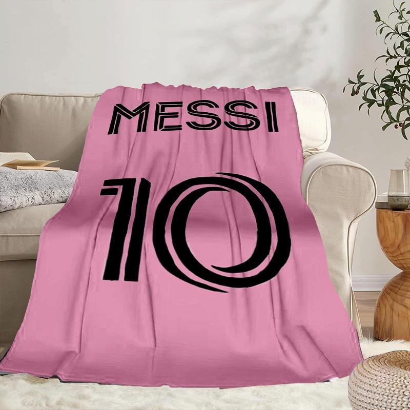 Messi's Pink Portable Blanket/Soft Blanket Bedding Blanket Suitable for Travel Camping Living Rooms Offices Sofas Fan Gifts