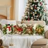 Retro Christmas Theme Pillowcase Bedroom Sofa Cushion Cover 100% Polyester Living Room Cushion Pillowcase Home Decor