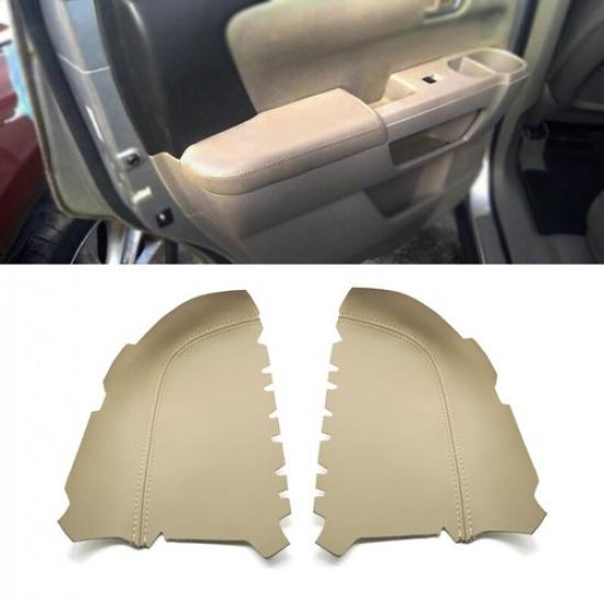 Front Door Panel Armrest Leather Synthetic Cover For Honda Pilot 09-13 2*BEIGE
