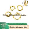 Titanium Alloy D-Shaped Gold Hoop Earrings with Backs for Ear Healing - Unisex Jewelry