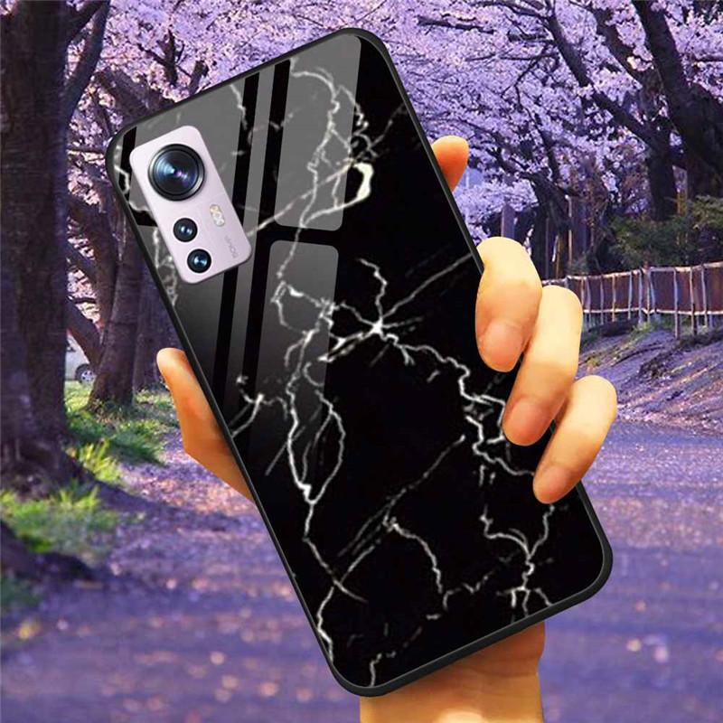 For Xiaomi 12T / 13T Case Tempered Glass SPACE Marble Luxury Hard Back Cover for Xiaomi 13T Pro / 12TPro Bumper for Xiaomi13T