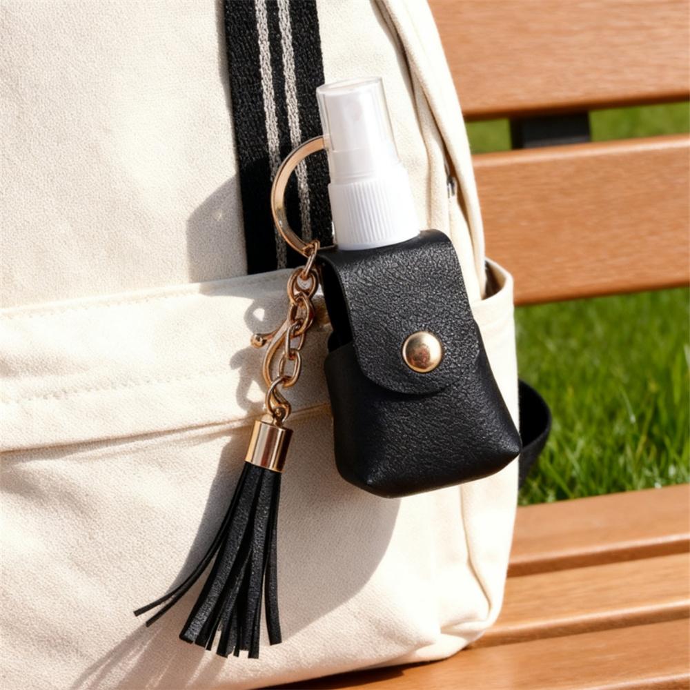 1/6 stuks 1oz Handdesinfectiemiddel Houder Sleutelhanger PU Draagbare Navulbare Fles met Haak voor Buiten Kamperen Reizen Zak Lotion Opslag