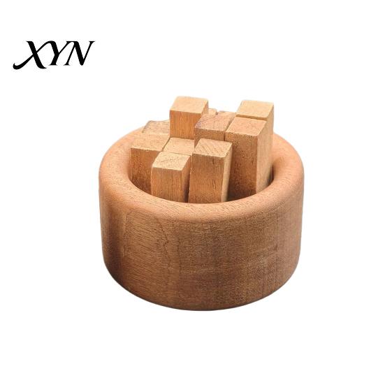Safe Fireless Fragrance Diffuser Wooden Essential Oil Diffuser, Beech Wood Aromatherapy Micro-landscape Small Round for Home Offices Cars Yoga