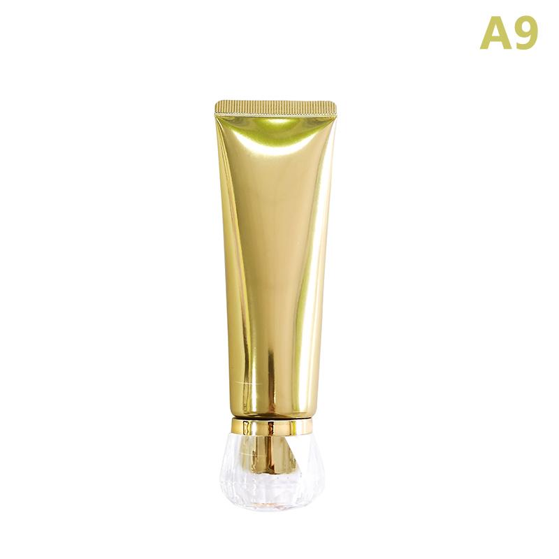 1Pcs Gold Silver Empty Refillable Plastic Soft Tubes Squeezable Bottle Cosmetic Container For Facial Cleaner Lotion Hand Cream