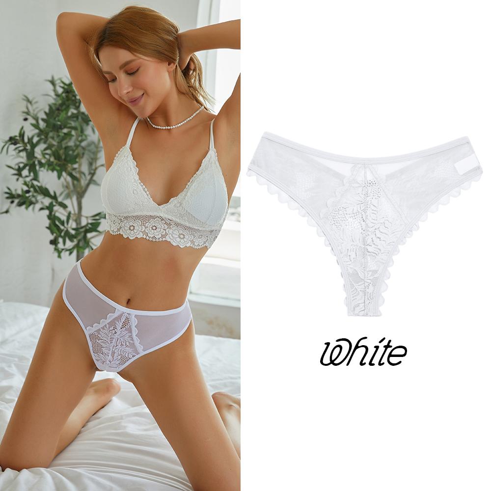 Sexy comfortabele vrouwelijke lingerie kanten ondergoed damesslipje lage taille string uitgehold G-snaar vrouwelijke onderbroek effen
