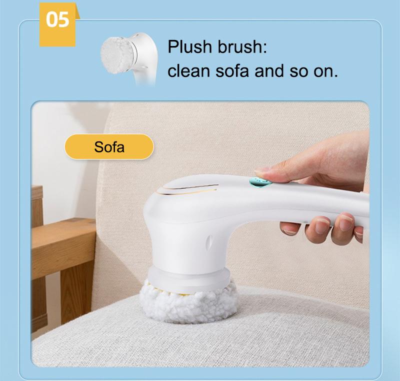 5-in-1 Electric Cleaning Brush Electric Spin Cleaning Scrubber Electric Cleaning Tools Parlour Kitchen Bathroom Cleaning Gadgets