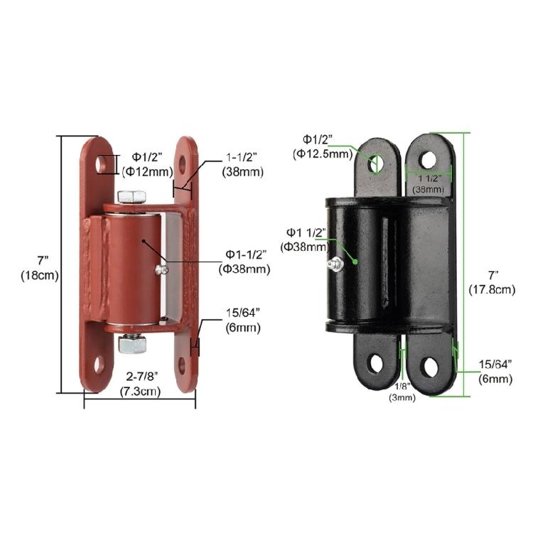High Capacity 1100lb Radials Load Hinges Sturdy Metal Construction Convenient Accessory for Warehouse and Barn Door