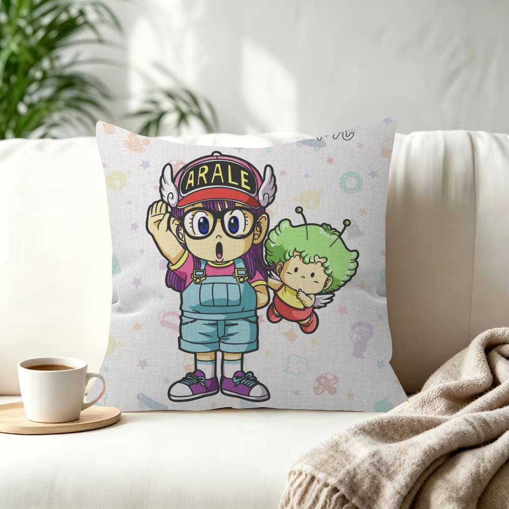 Dr Slump  ANIME  Cushion Cover Pillowcase Upholstery Sofa Throw Pillow Home Decor Pillowcas