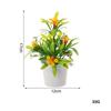 New 6 Colors Artificial Bellflower Potted Plant 12*17cm Plastic Bonsai Flowers Pot Wedding Home Hotel Office Plant